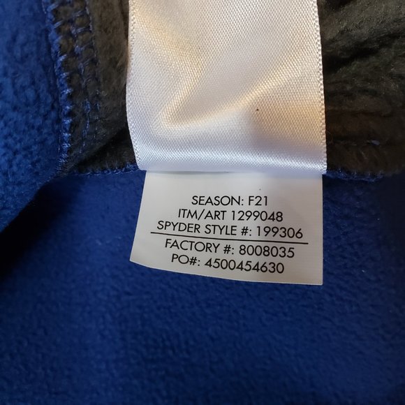 Spyder Men's Sz M Blue Outbound Half Zip Pullover Long Sleeve Mock Neck Sweater - Picture 6 of 9